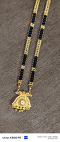 3 Line Patti Mangalsutra Plain Black